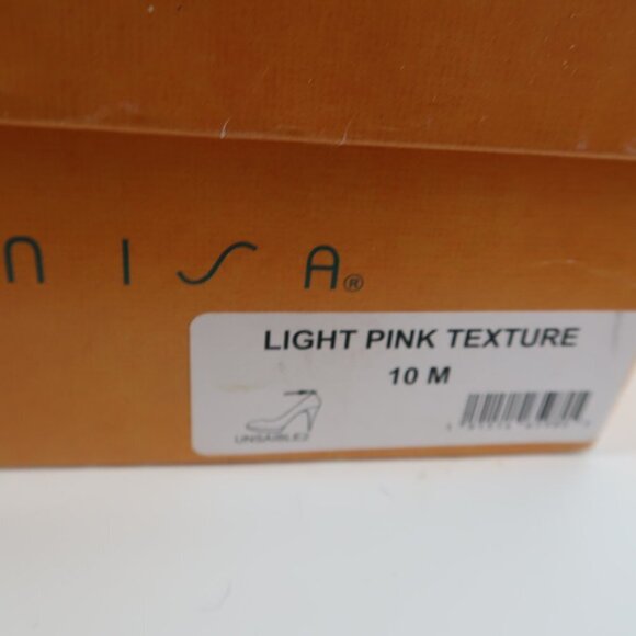 Unisa Women's Light Pink Texture Glitter Heels Size 10 in Box - Picture 2 of 12